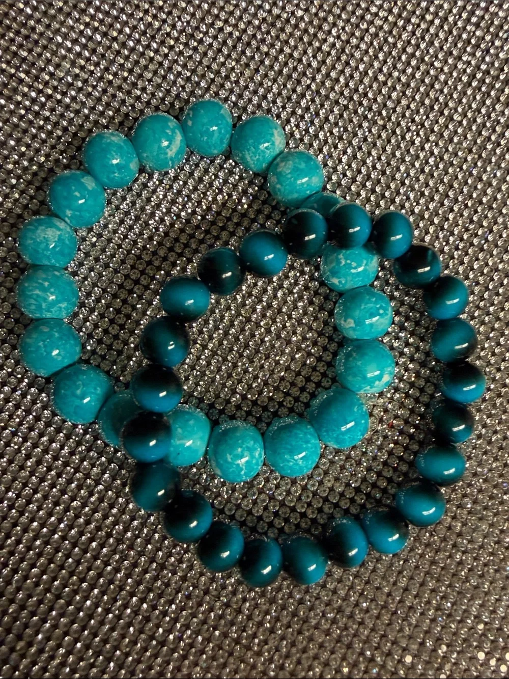🦋5/$25🦋Turquoise Bead Stretch Bracelet set Women Jewelry